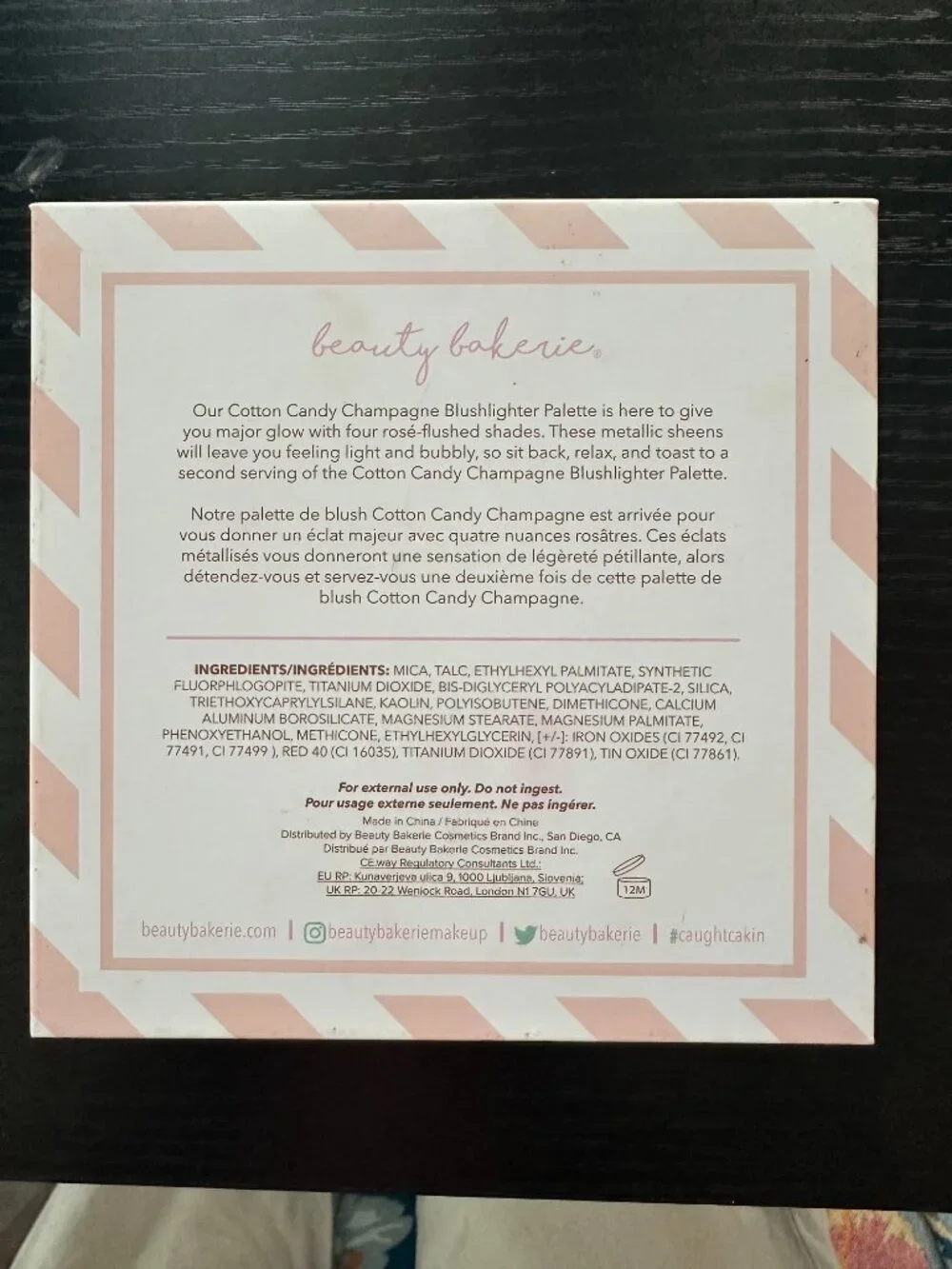 Beauty Bakerie Cotton Candy Champagne Blushlighter Palette Face Glow